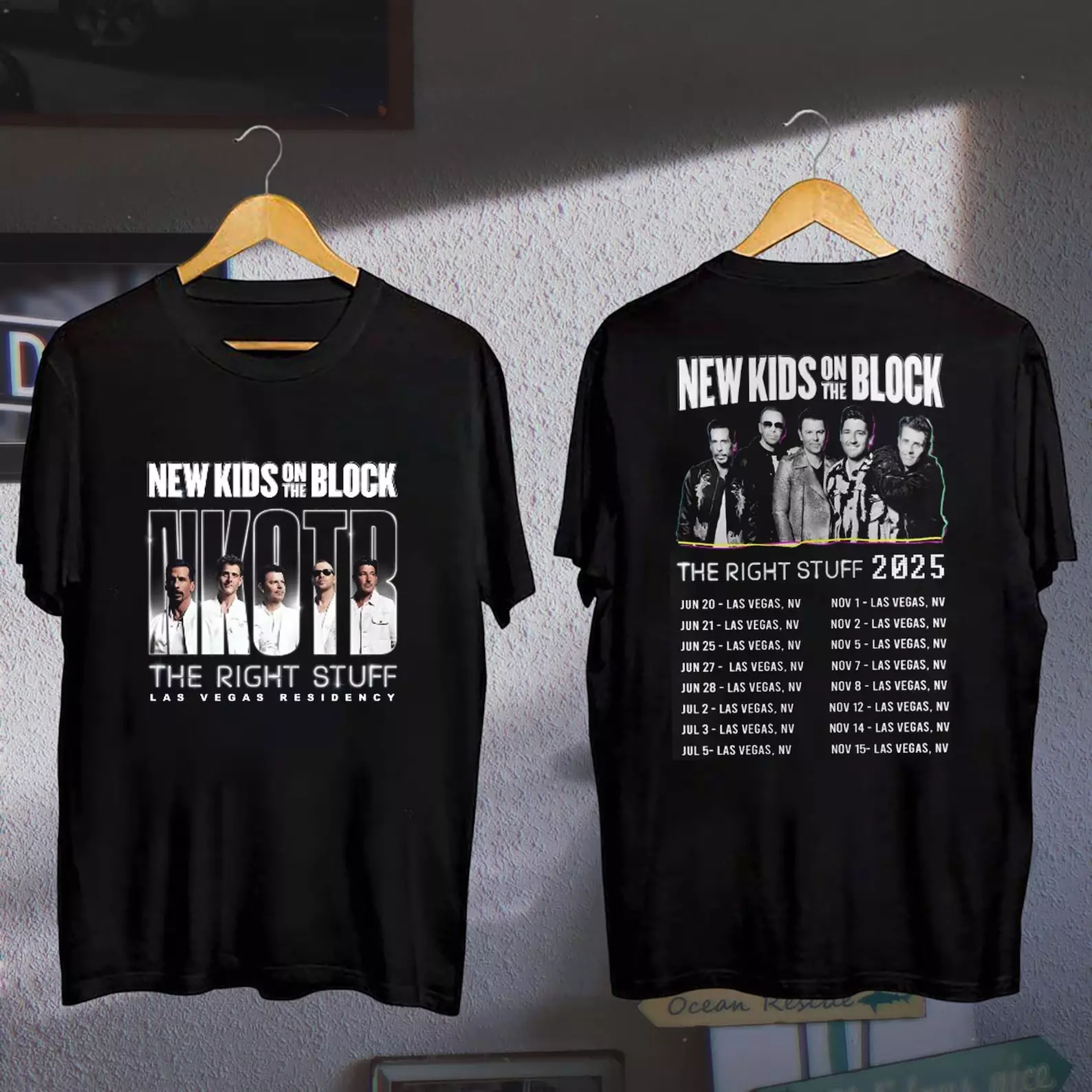 Shirt 2025 Kids On The Block The Right Stuff Tour, Nkotb Band Tee