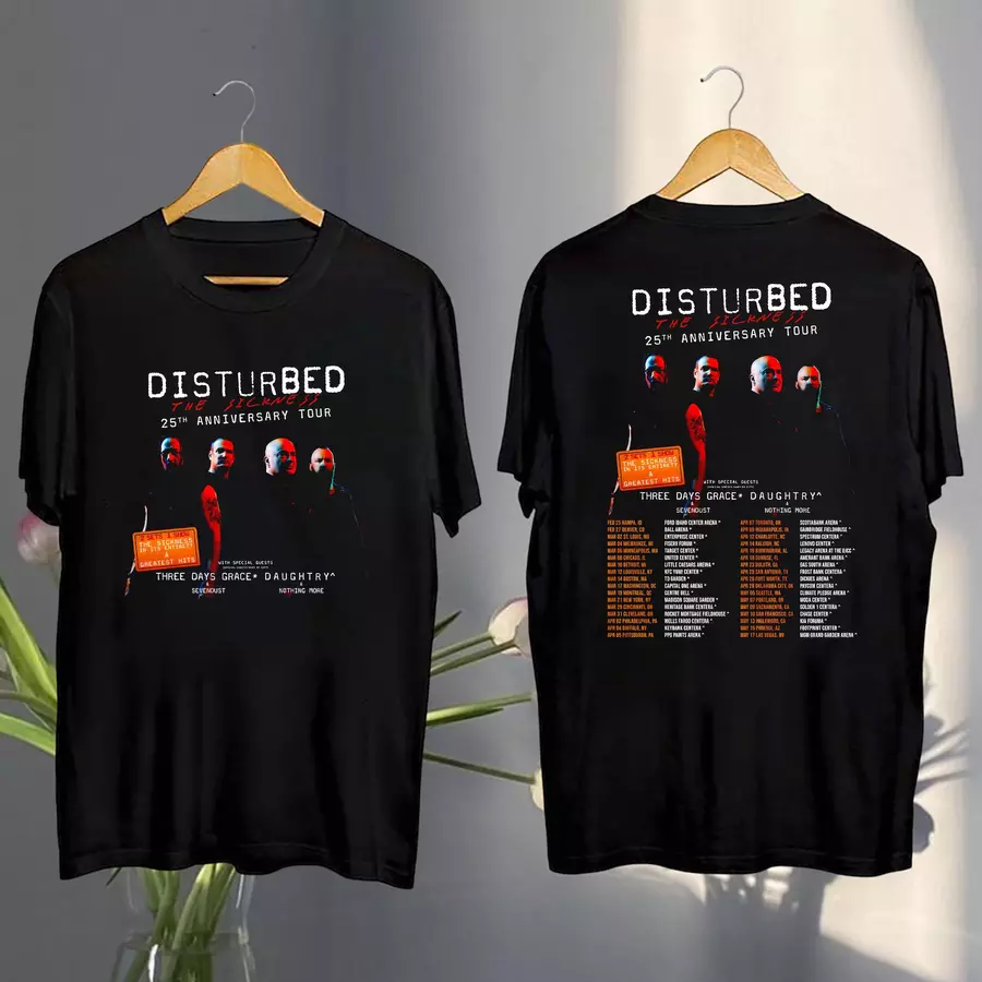 Shirt Disturbed The Sickness 25Th Anniversary Tour 2025