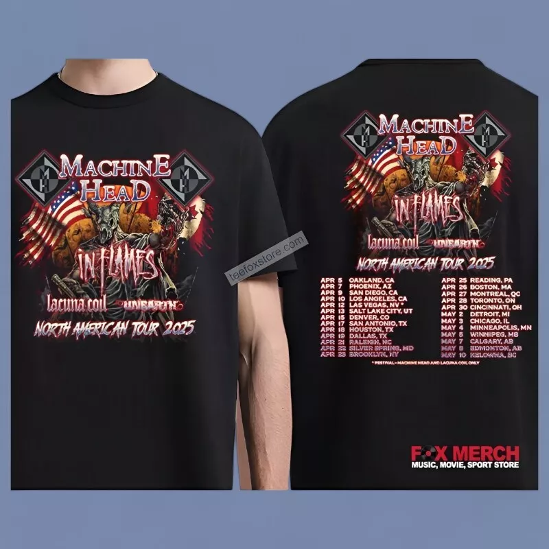 Machine Head North American Tour 2025 Concert Music Shirt