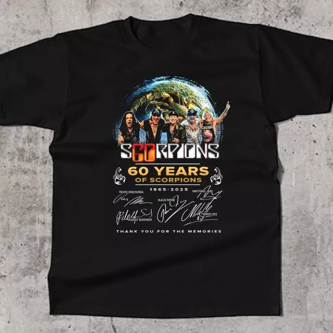 Scorpions 60 Years Tour 2025 Gift For Fans Unisex Shirt Ub486