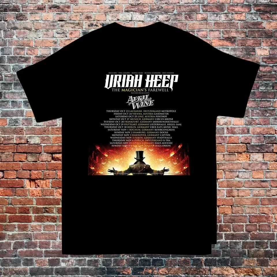 Uriah Heep Band April Wine Tour 2025 Shirt Size 
