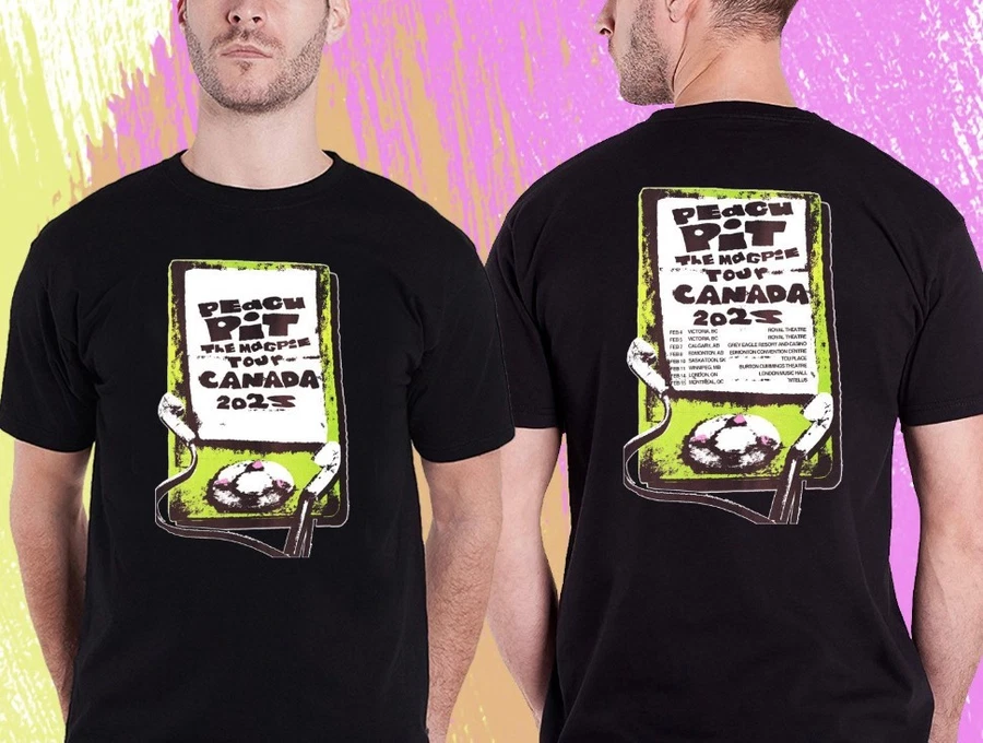 Shirt Peach Pit The Magpie Canada Tour 2025 Peach Pit Black Unisex