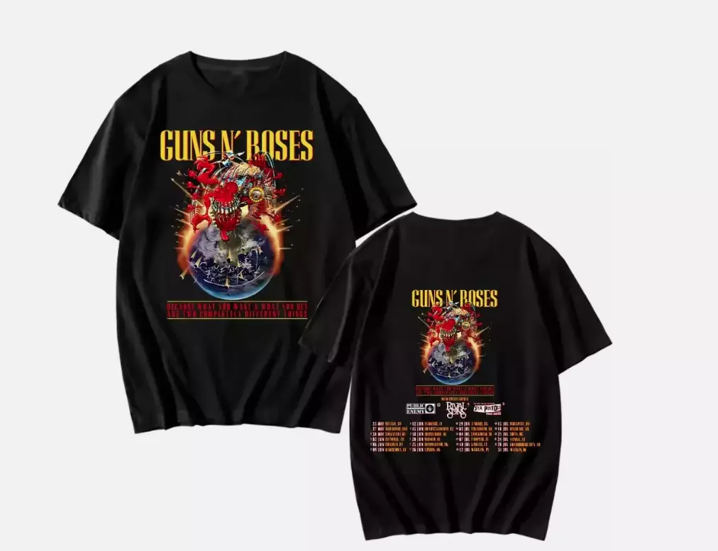 Guns N Roses 2025 Tour Shirt For Fans Double Sided