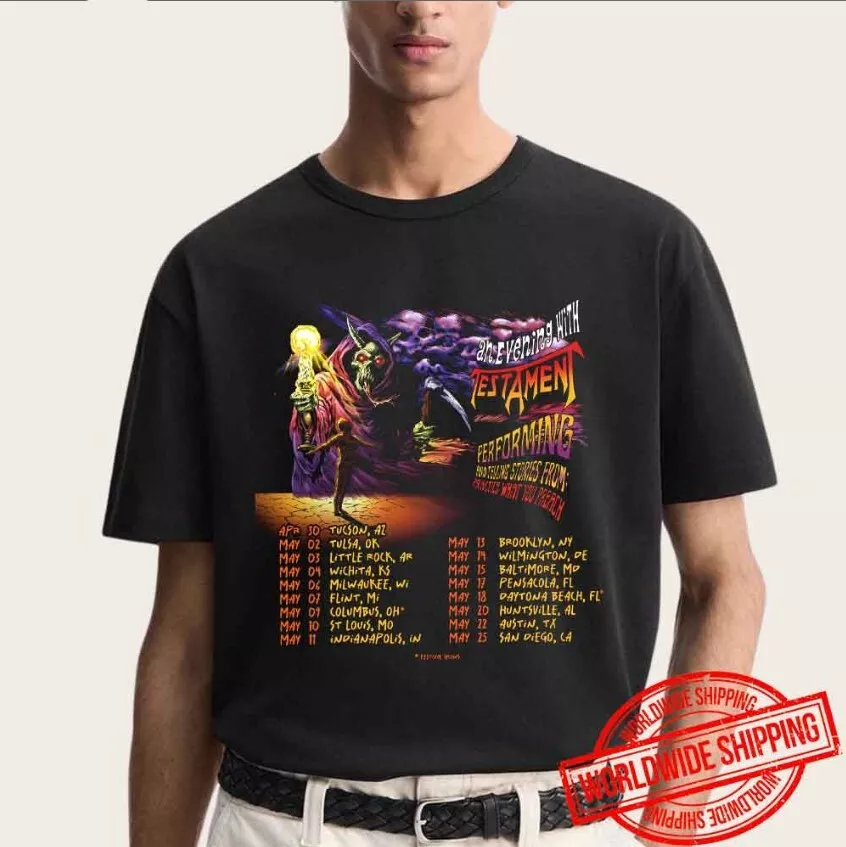 Testament An Evening With Testament Tour Dates 2025 Fan Gifts Shirt