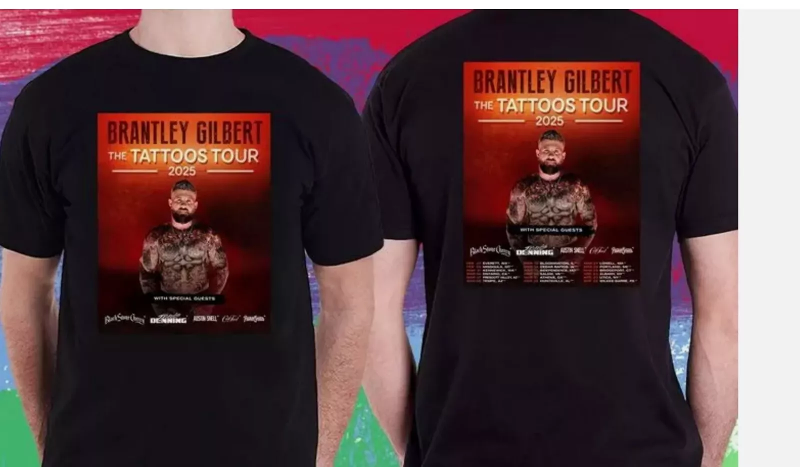 Shirt Brantley Gilbert The Tattoos Usa Tour 2025