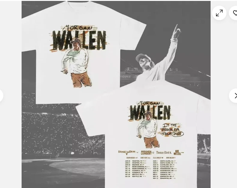 Morgan Wallen Tour 2025 2 Sided Shirt, 2 Sided Trending Shirt