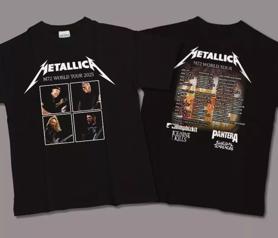 Metallica M72 World Tour 2025 Shirt Cotton Black Gift 