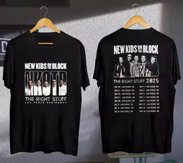 2025 Kids On The Block The Right Stuff Tour Shirt, Nkotb Band Tee