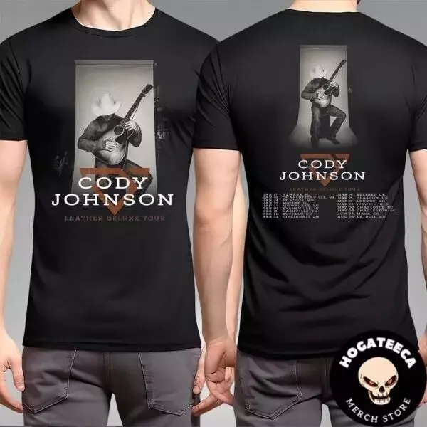 Cody Johnson Leather Deluxe Tour Dates 2025 Two Sides Unisex Shirt
