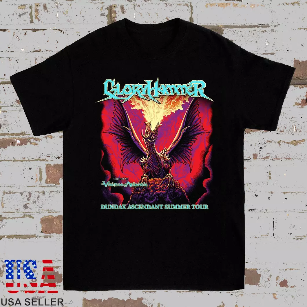 Gloryhammer Band Dundax Ascesdant Summer Tour 2025 Shirt Size 