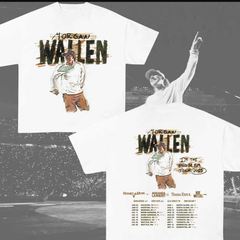 Morgan Wallen Tour 2025 Shirt, Double Side, Shirt Trending,,