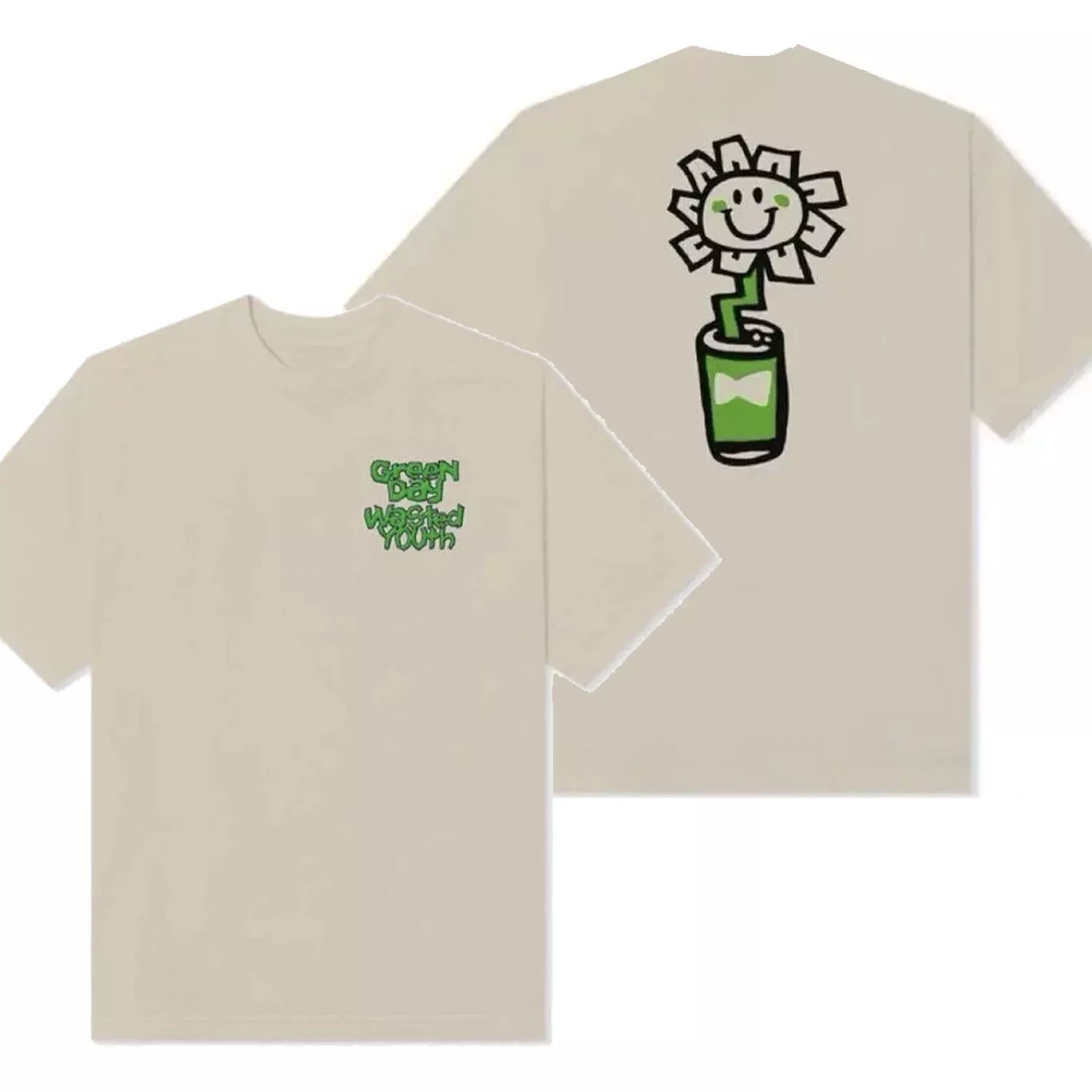 - Green Day Verdy Collaboration Shirt Japan Tour 2025 Sand Reprinted
