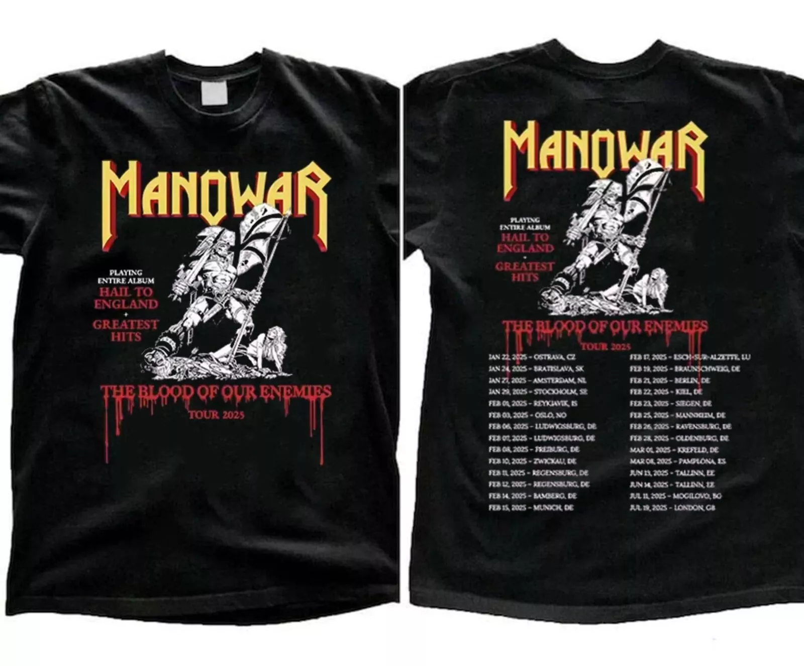 Imanowar Tour 2025 Shirt - Heavy Metal Band Shirt For Fans