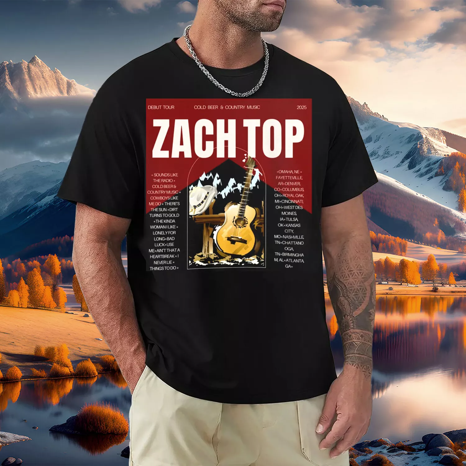 Zach Top Cold Beer & Country Music Tour 2025 Comfy Cozy Shirt Gift 