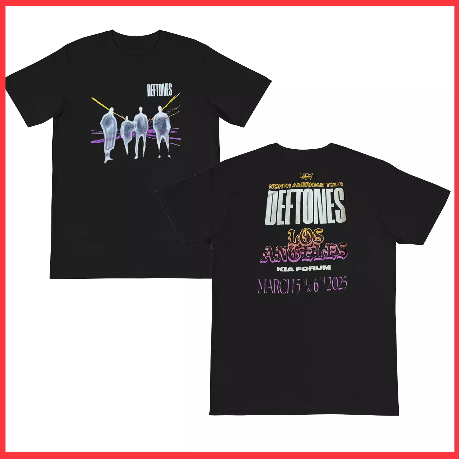 Deftones North America Tour 2025 In Los Angeles March 5Th And 6Th Shirt
