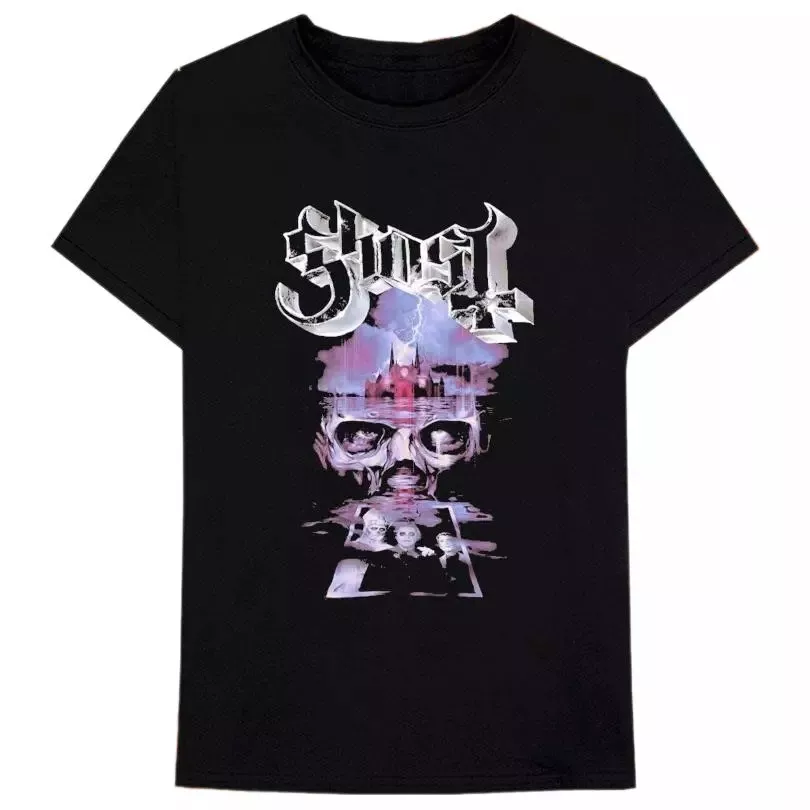 Ghost World Tour 2025 Shirt, Black Cotton Graphic Shirt