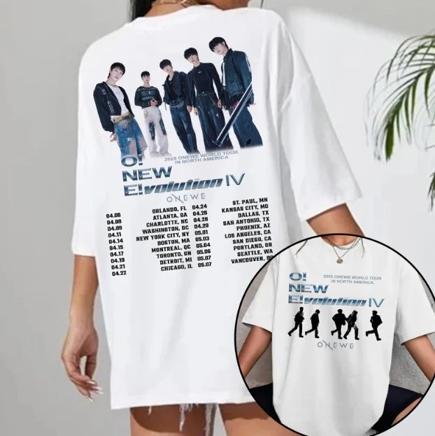 Shirt Onewe World Tour 2025, Onewe O Evolution Iv Tour