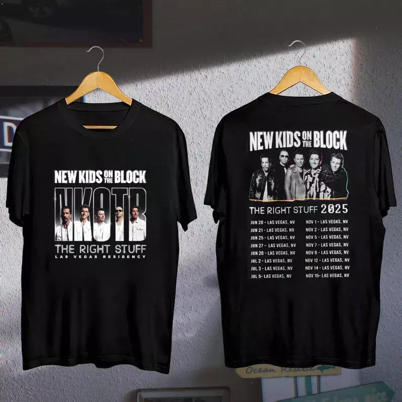2025 Kids On The Block The Right Stuff Tour Shirt, Nkotb Band Tee
