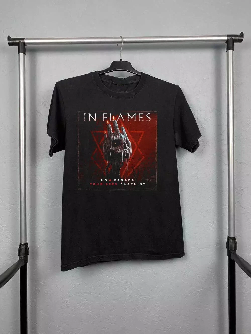 Shirt In Flames Tour 2025 Band Short Sleeve