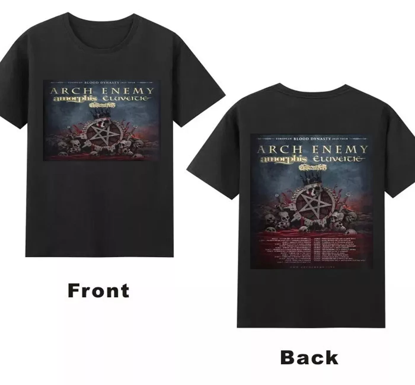 Arch Enemy European Blood Dynasty 2025 Tour Schedule Dates Lisshirt, Gif Fan