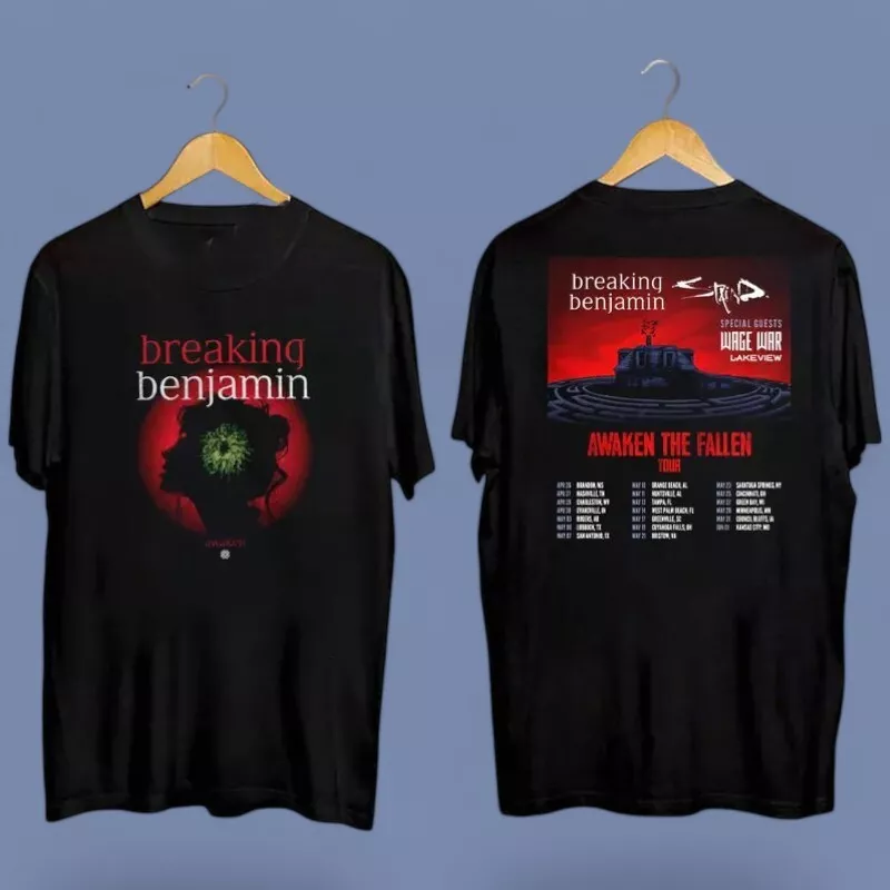 2025 Breaking Benjamin Awaken The Fallen Tour Shirt Gift Full