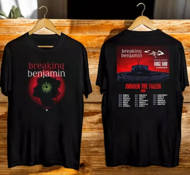 Breaking Benjamin Awaken The Fallen Tour 2025 Concershirt
