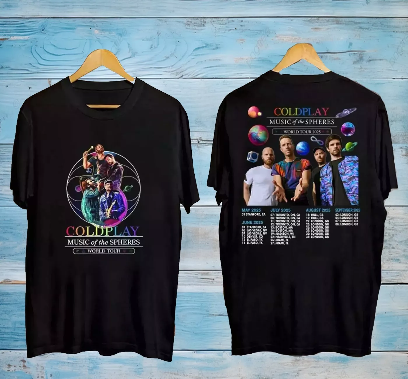 Coldplay Band 2025 Tour Gift For Fans Unisex S-3Xl T- Shirt