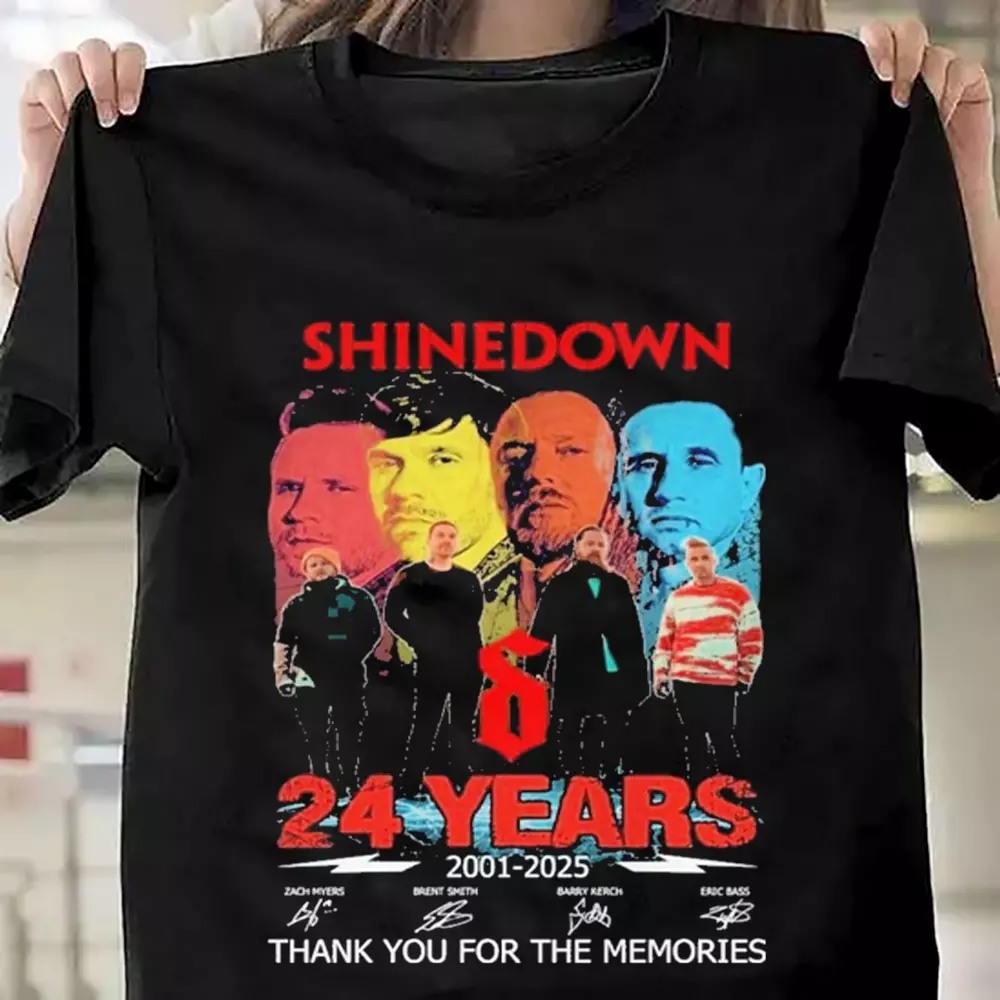 Shinedown 24 Years 2001-2025 Thank You For The Memories Shirt Ar876