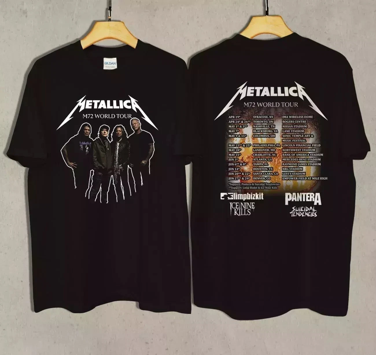 Metallica M72 World Tour 2025 Shirt Cotton Black Gift