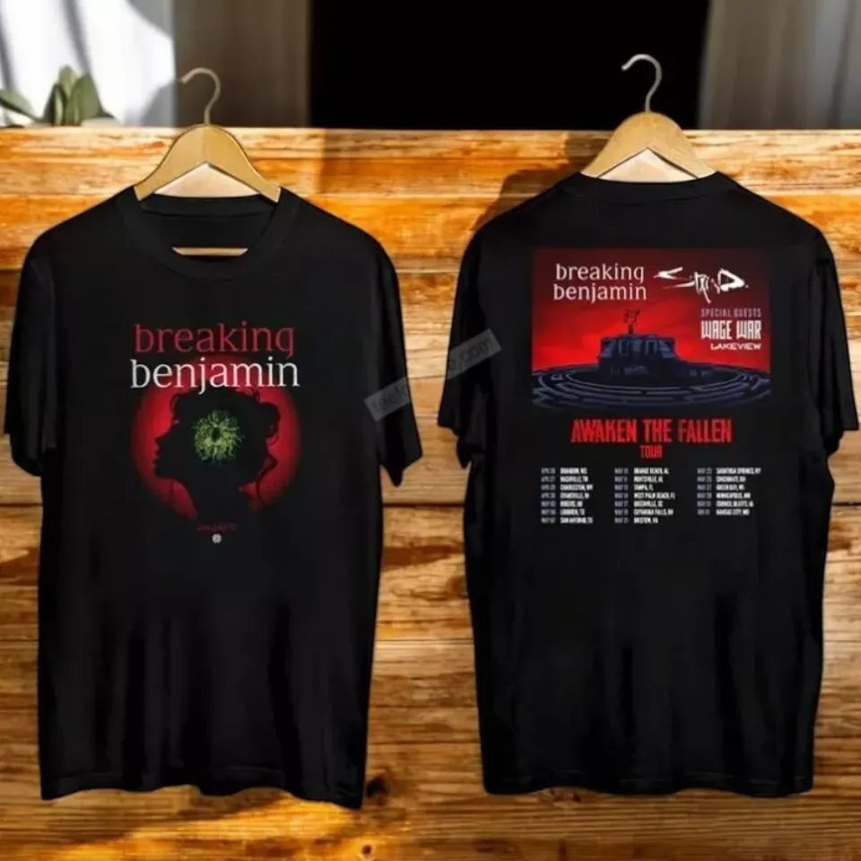 Breaking Benjamin Awaken The Fallen Tour 2025 Concershirt Gift