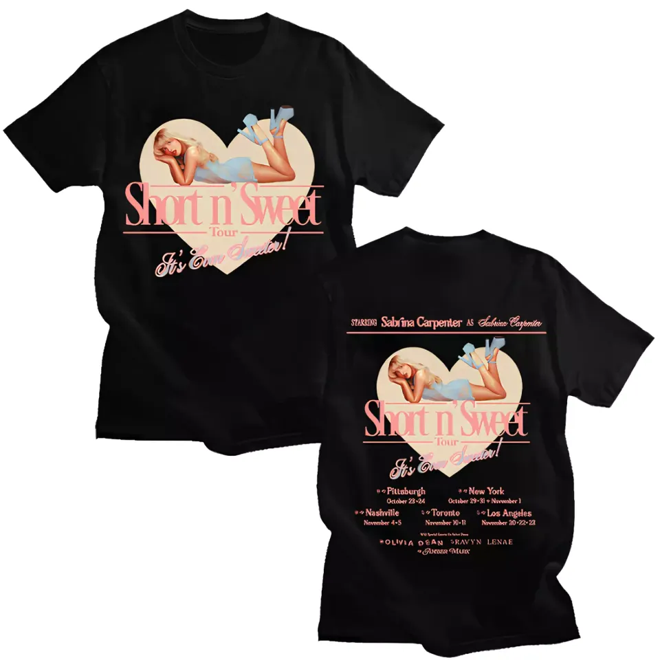 Sabrina Carpenter Sn' Weet Tour 2025 Shirt Adorable Sweet Women Top Unisex