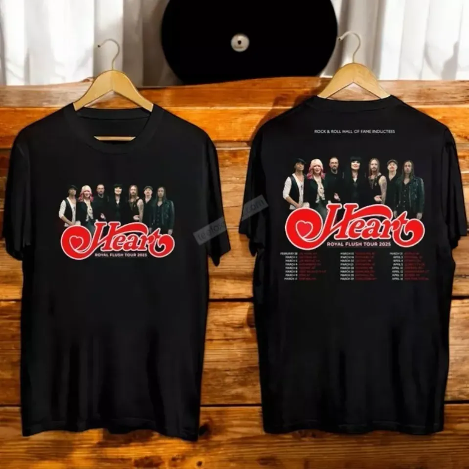 Heart Band Royal Flush Tour 2025 Concershirt