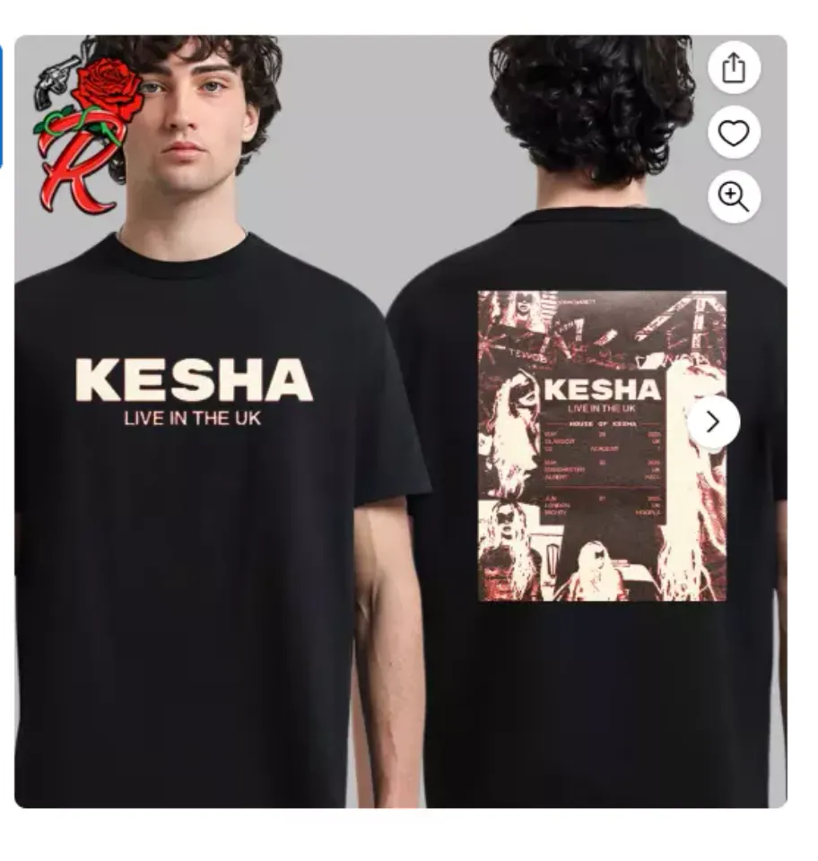 Kesha Live In The Uk House Of Kesha 2025 Two Sides Unisex Shirt