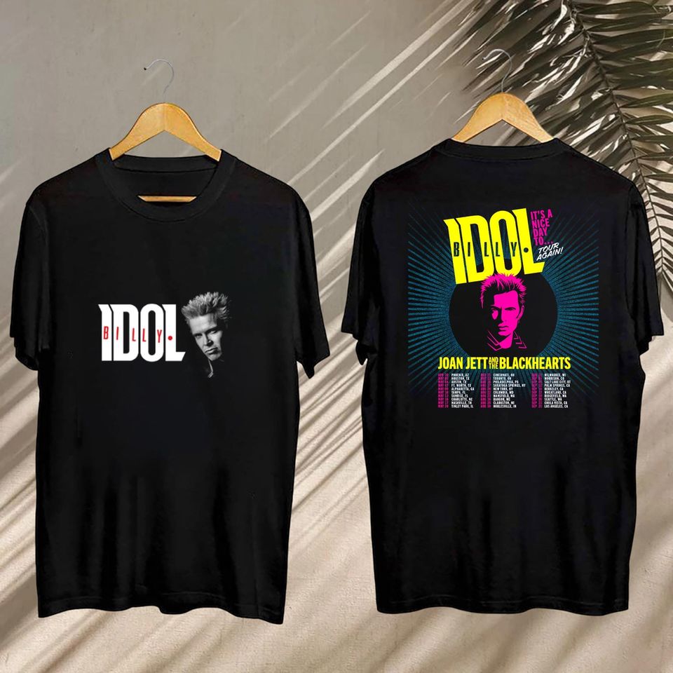 Billy Idol It'S Nice Day To Tour Again 2025 Shirt, Billy Idol 2025 Concert, Billy Idol Fan Shirt, Billy Idol Merch, Billy Idol Graphic Tee