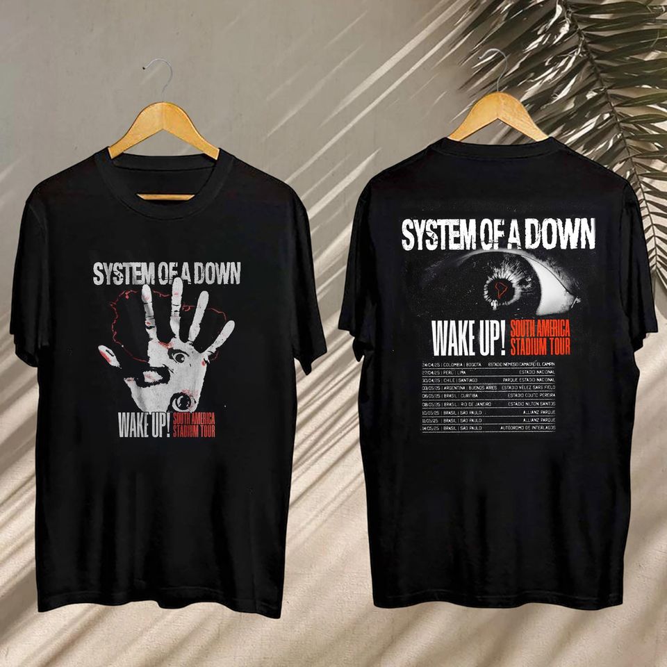 System Of Down South America Stadium Tour 2025 Shirt, System Of Down Tour Gift, System Of Down Fan Shirt, System Of Down Merch