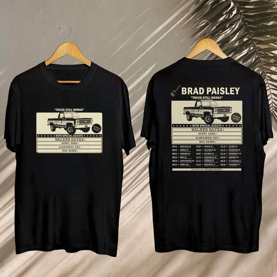 Truck Still Works World Tour 2025 Brad Paisley Shirt, Brad Paisley Gift, Brad Paisley Concert, Brad Paisley Fan Shirt, Brad Paisley Merch