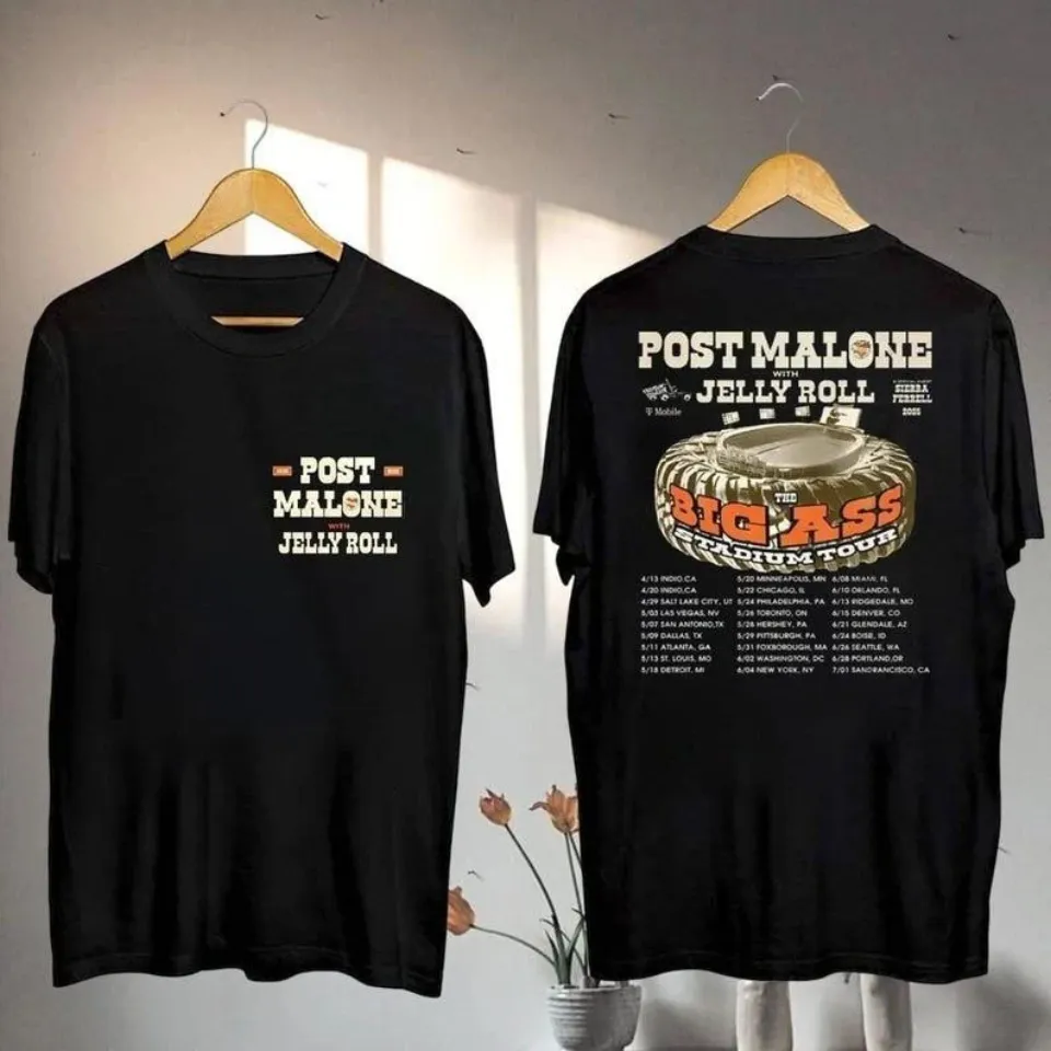 Post Malone And Jelly Roll Tour 2025 Unisex Shirt