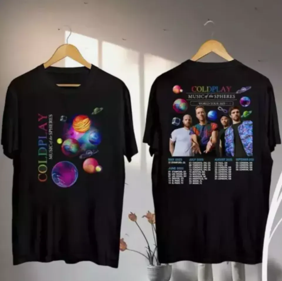 Coldplay Graphic Shirt, Coldplay Music Of The Spheres Tour 2025 Shirt