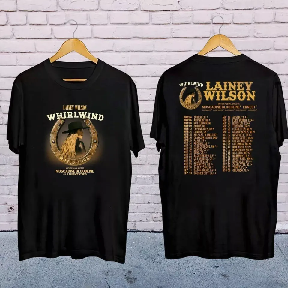 Lainey Wilson Whirlwind World Tour 2025 Shirt, Lainey Wilson 2025 Concershirt