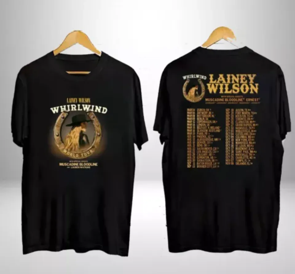 Lainey Wilson Whirlwind World Tour 2025 Shirt, Lainey Wilson 2025 Concershirt