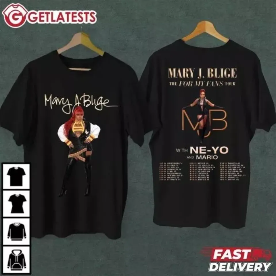 Mary J Blige The For My Fans Tour 2025 Graphic Music Shirt
