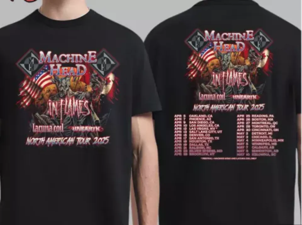 Machine Head North American Tour 2025 Tour Dates List Two Sides Unisex Shirt