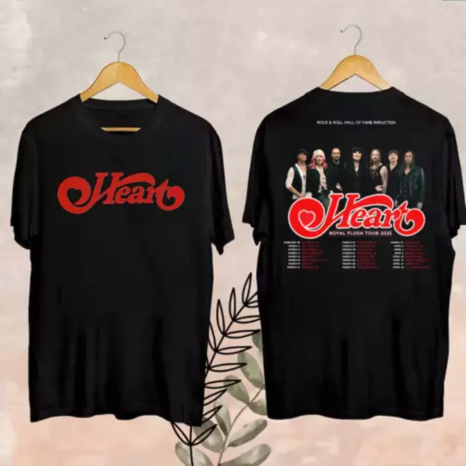 2025 Heart Band Royal Flush Tour Shirt, Rock Band Heart Tour 2025 Shirt