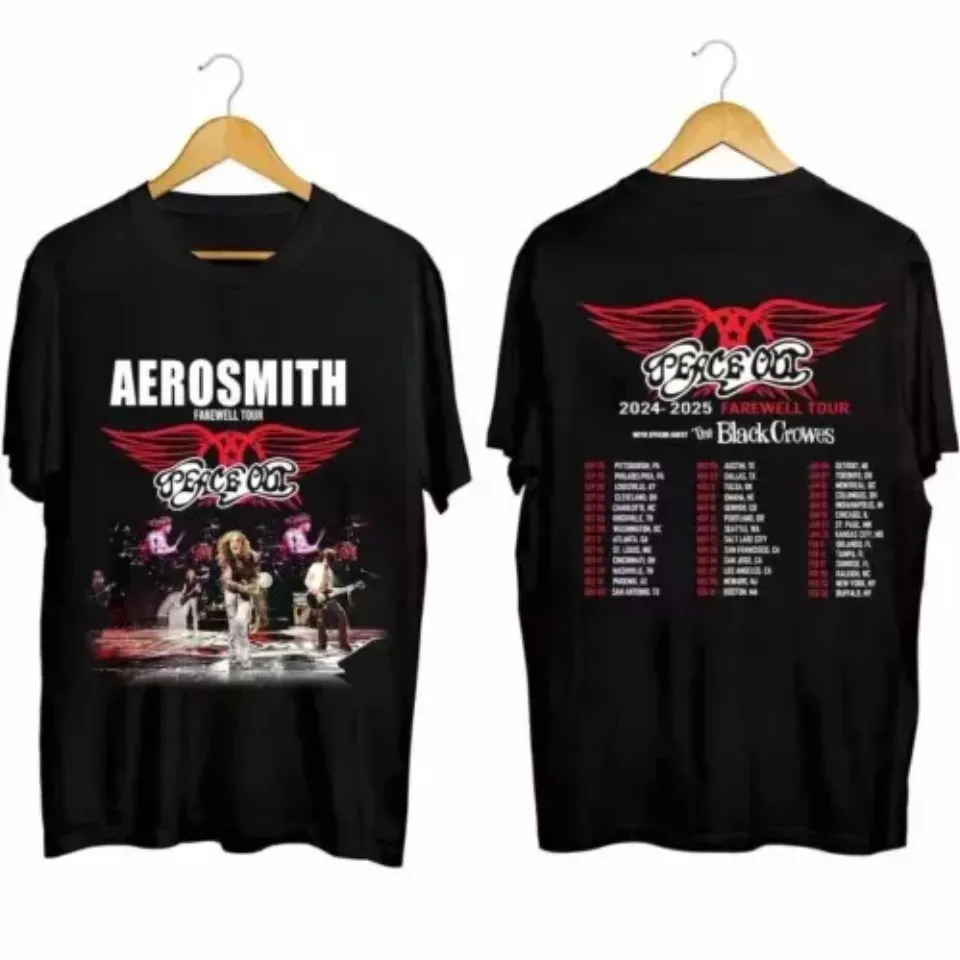 Aerosmith-Peace Out Farewell Tour 2024-2025 Shirt, Cotton Tour Shirt