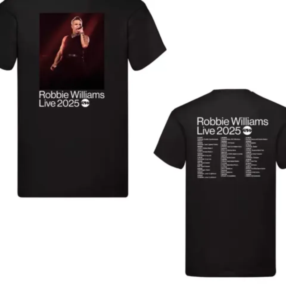 Robbie Williams Music Shirt, Live 2025 Tour Music Fan Concert Music Shirt