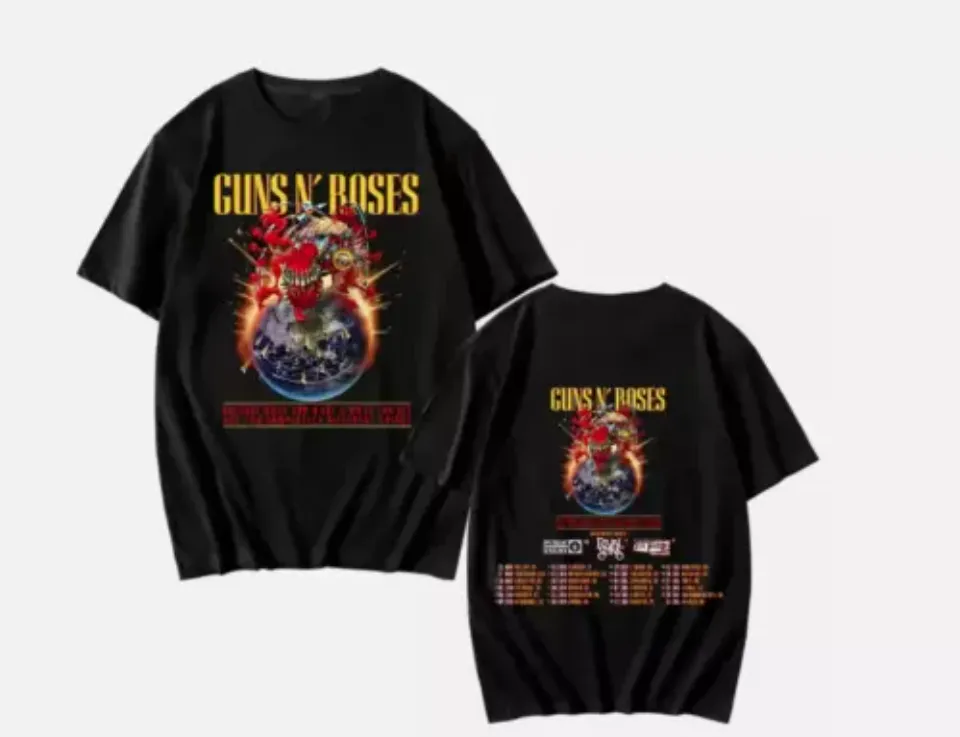 Guns N Roses 2025 Tour Shirt For Fans Double Sided