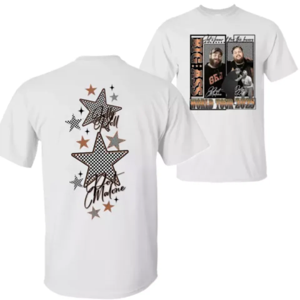 Post Malone Tour 2025 Shirt, Big Ass Stadium Tour Shirt & Jelly Roll Merch For Men, Women