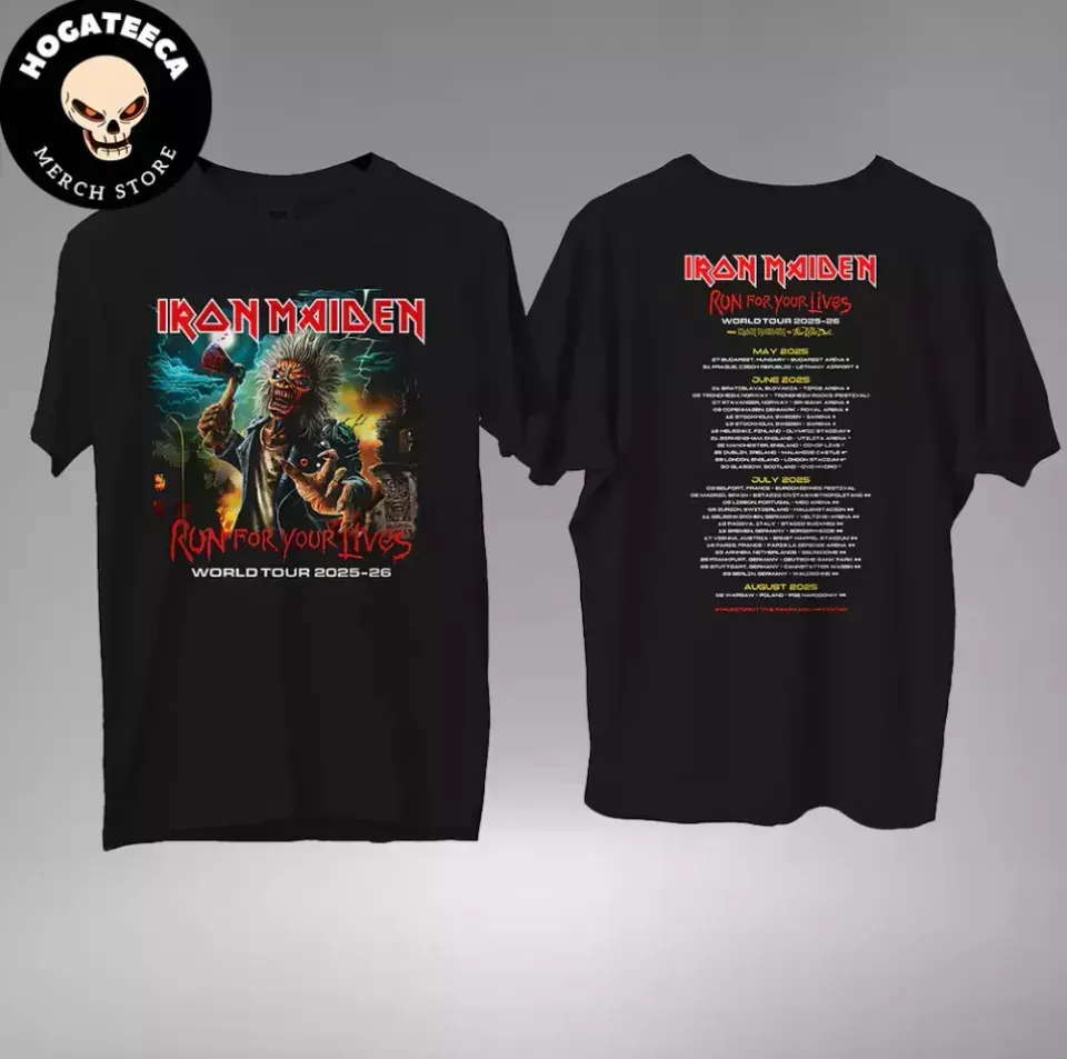 Iron Maiden Run For Your Lives Tour 2024-2025 Shirt