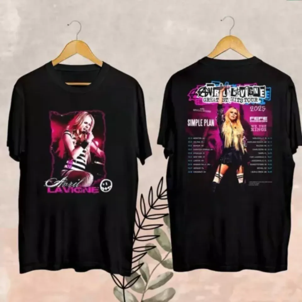 Avril Lavigne Graphic Shirt, 2025 Avril Lavigne Greatest Hits Tour Shirt