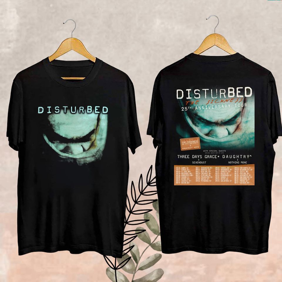 The Sickness 25Th Anniversary Tour Fan Shirt, Disturbed Tour 2025 Fan Shirt